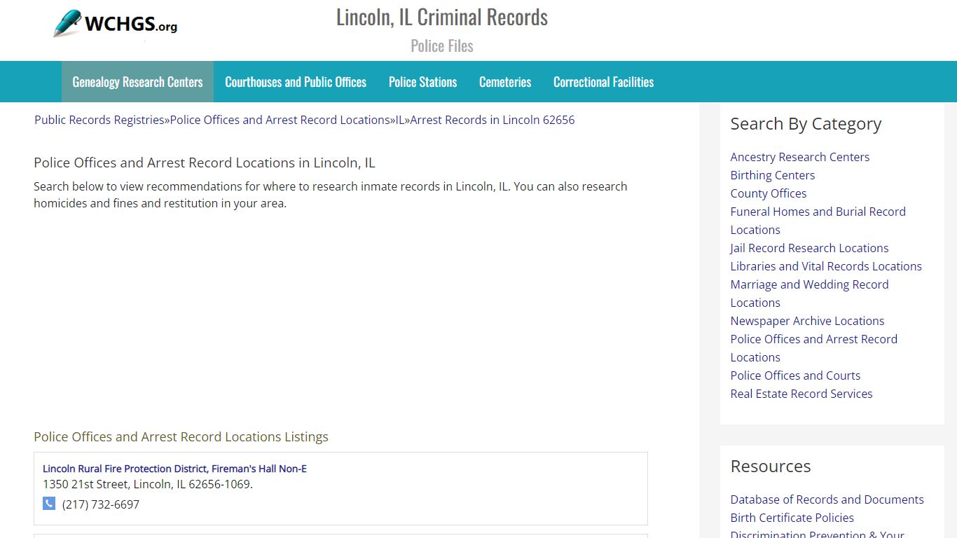 Lincoln, IL Criminal Records - Police Files